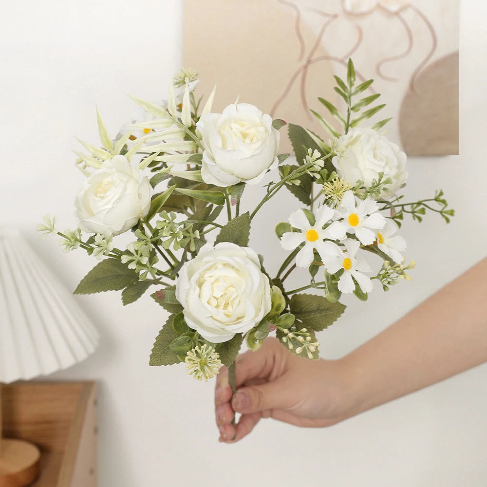 30CM Peony Artificial Flowers Bouquet Silk Fake Flowers for Home Decor Wedding Decoration Party Table Vase Flower Arrangement