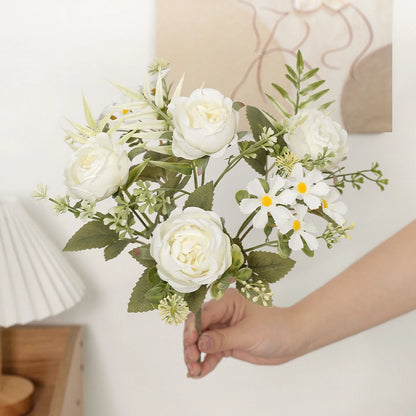 30CM Peony Artificial Flowers Bouquet Silk Fake Flowers for Home Decor Wedding Decoration Party Table Vase Flower Arrangement