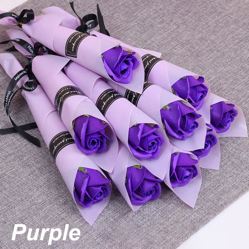 5/10/20 Pcs Red Rose Bouquet Artificial Flower Eternal Rose Valentine's Day Teacher's Day Mother's Day Gift Giving Bunch Flower