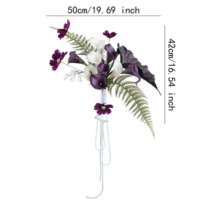 Artificial Calla Lily Flowers Wedding Bouquet Holding Flowers