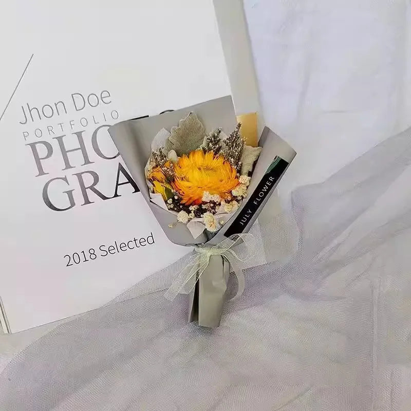 Preserved Baby's Breath Dried Flower Bouquet, Ins Popular Gypsophila, Birthday Gift for Best Friend Girlfriend, Home Decoration