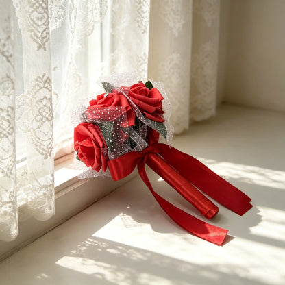 Red and Romantic Wedding Bouquet