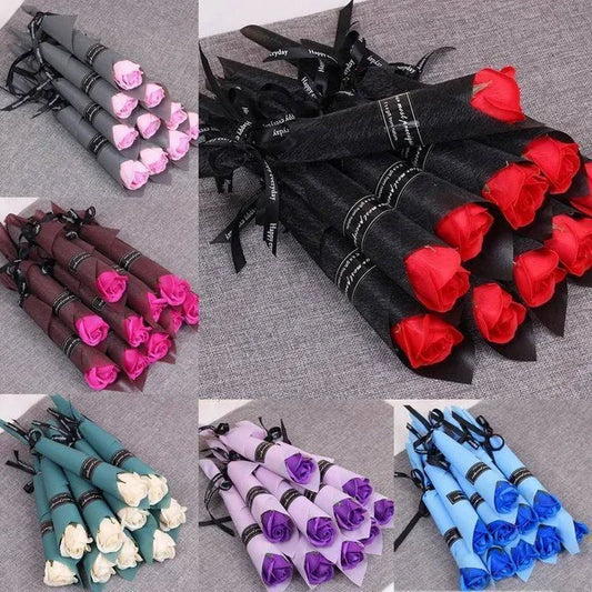 5/10/20 Pcs Red Rose Bouquet Artificial Flower Eternal Rose Valentine's Day Teacher's Day Mother's Day Gift Giving Bunch Flower