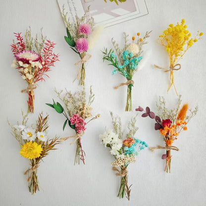 Preserved Flowers Vibrant Artificial Flowers Mini Bouquet Easy To Use Dried Flower Bouquet For Thoughtful Gifts Creative Home