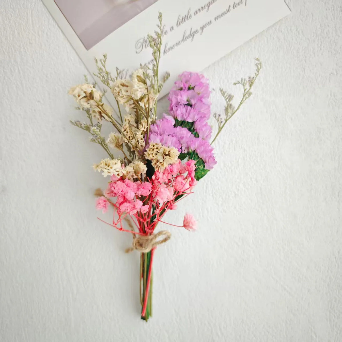 Preserved Flowers Vibrant Artificial Flowers Mini Bouquet Easy To Use Dried Flower Bouquet For Thoughtful Gifts Creative Home