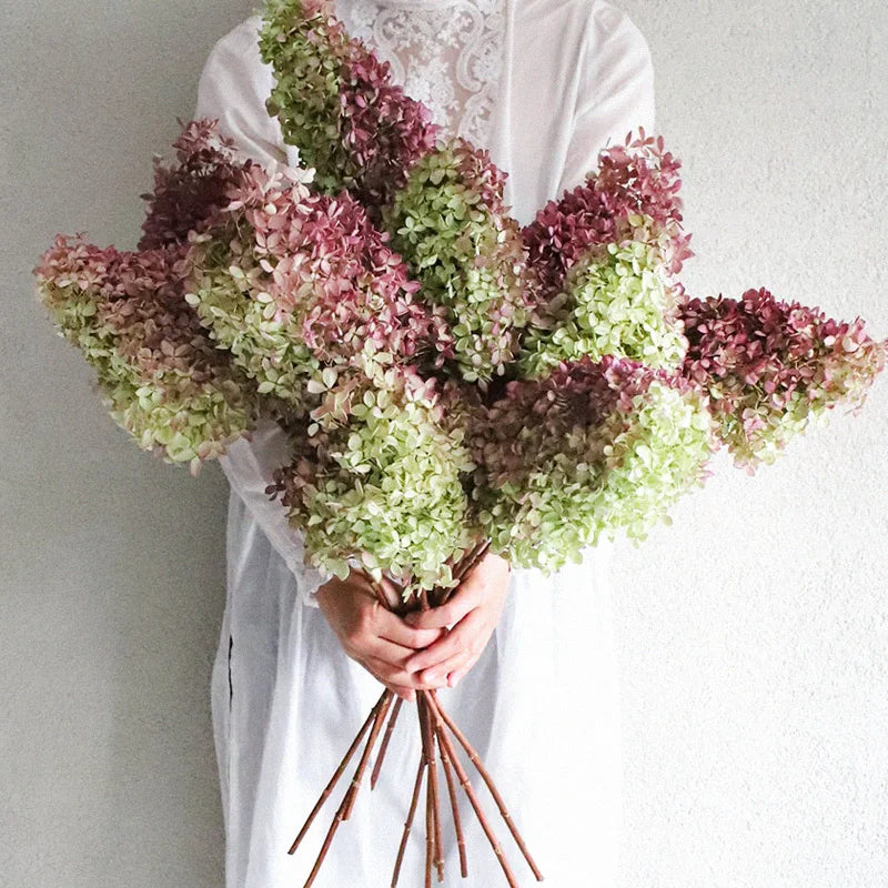 Natural Dried Flower Hydrangea Eternal Flower Bouquet Real Flower Arrangement Living Room Desktop Decoration Minimalist High-...