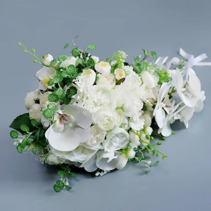 Simple White Moth Orchid Wedding Bouquets for Wedding Ceremony Silk Rose Water Drop Waterfall Buquê De Noiva Para Casamento