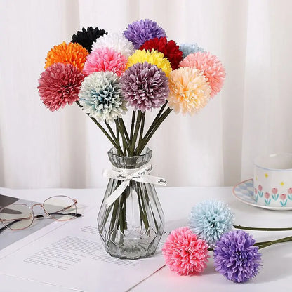 3/5PCS Artificial Flower Silk Dandelion Hydrangea Room Vase Wreaths Wedding Bouquet Bridal Festival Party Yard Accessories Decor