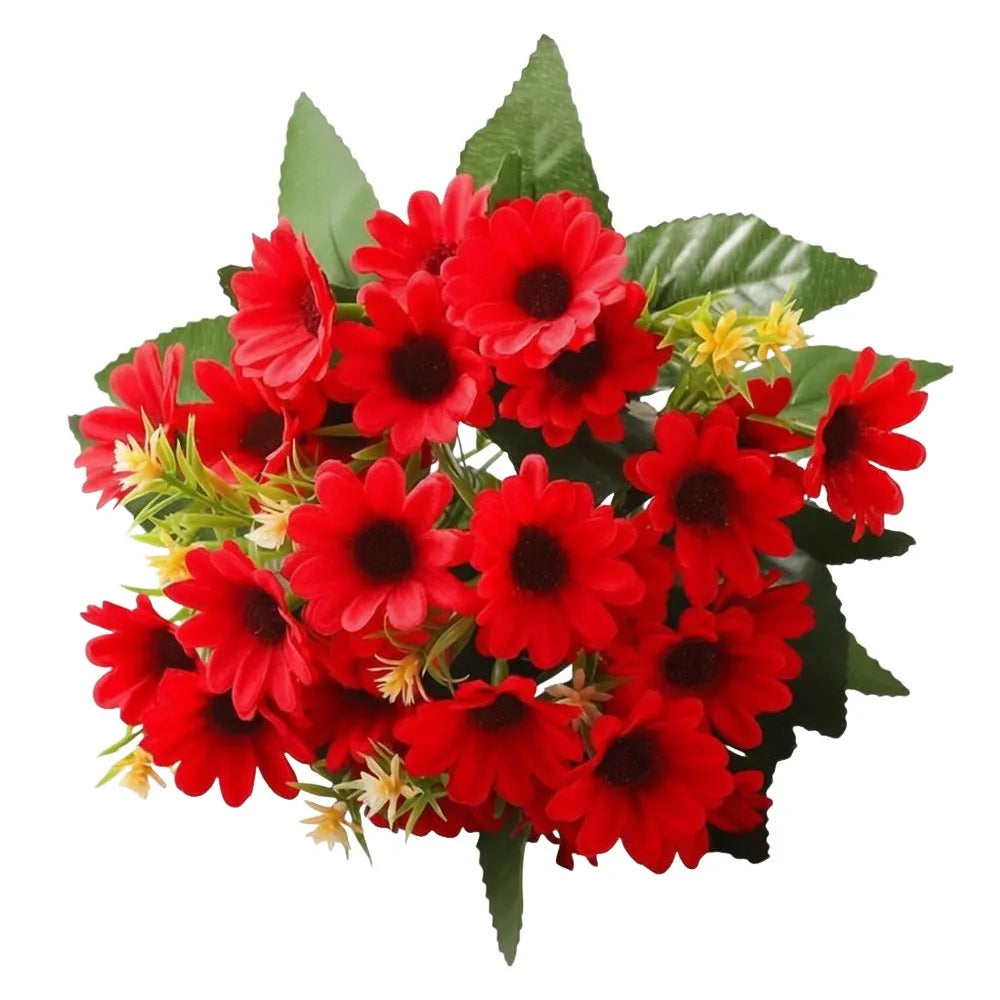 20 Heads Artificial Flowers Silk Floral Arrangement Daisies Bouquets DIY Flower Realistic Chamomile Bouquets Photography Props