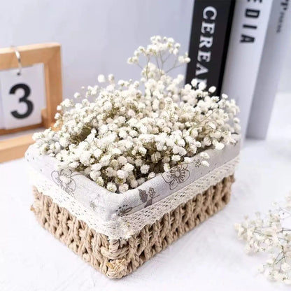100pcs Mini Dried Baby's Breath Flowers Natural Dry Flower Gypsophila  DIY Aromatherapy  Valentine Wedding Party Photo Prop Deco