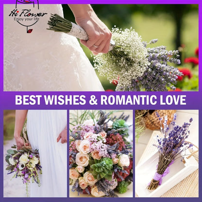 120g Fresh Dried Flowers Lavender Natural Bouquet Boho Home Decor Artificial Plants Gypsophila Wedding Valentines Day Decoration