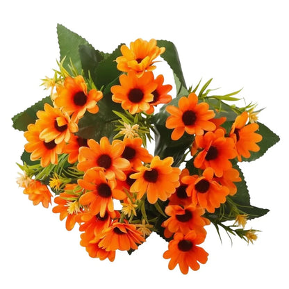 20 Heads Artificial Flowers Silk Floral Arrangement Daisies Bouquets DIY Flower Realistic Chamomile Bouquets Photography Props