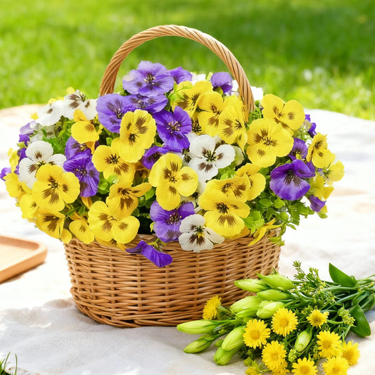 Artificial Silk Pansy Plants Outdoor Yard Event Party Holiday Wedding Bridal Bouquets Home Room Dining Table Vase DIY Decoration
