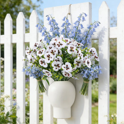 Artificial Silk Pansy Plants Outdoor Yard Event Party Holiday Wedding Bridal Bouquets Home Room Dining Table Vase DIY Decoration