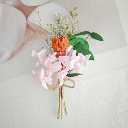 Preserved Flowers Vibrant Artificial Flowers Mini Bouquet Easy To Use Dried Flower Bouquet For Thoughtful Gifts Creative Home