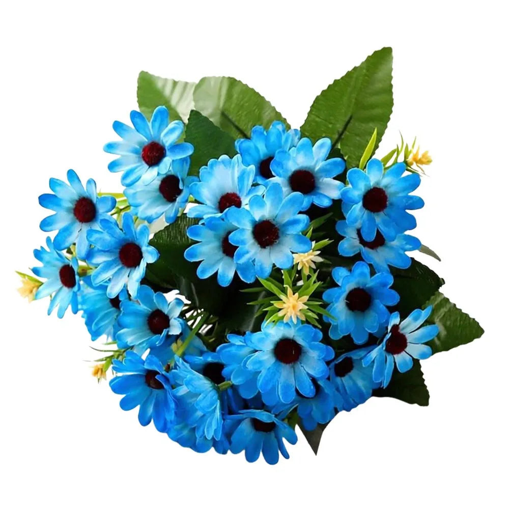 20 Heads Artificial Flowers Silk Floral Arrangement Daisies Bouquets DIY Flower Realistic Chamomile Bouquets Photography Props