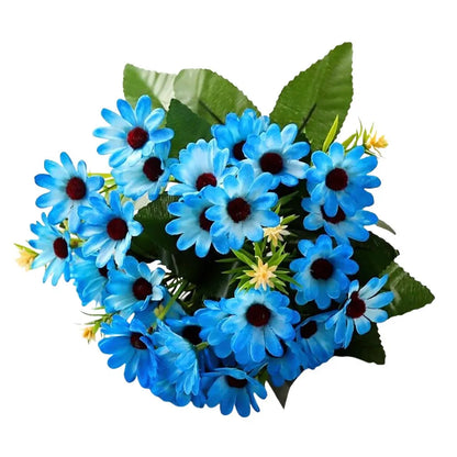 20 Heads Artificial Flowers Silk Floral Arrangement Daisies Bouquets DIY Flower Realistic Chamomile Bouquets Photography Props