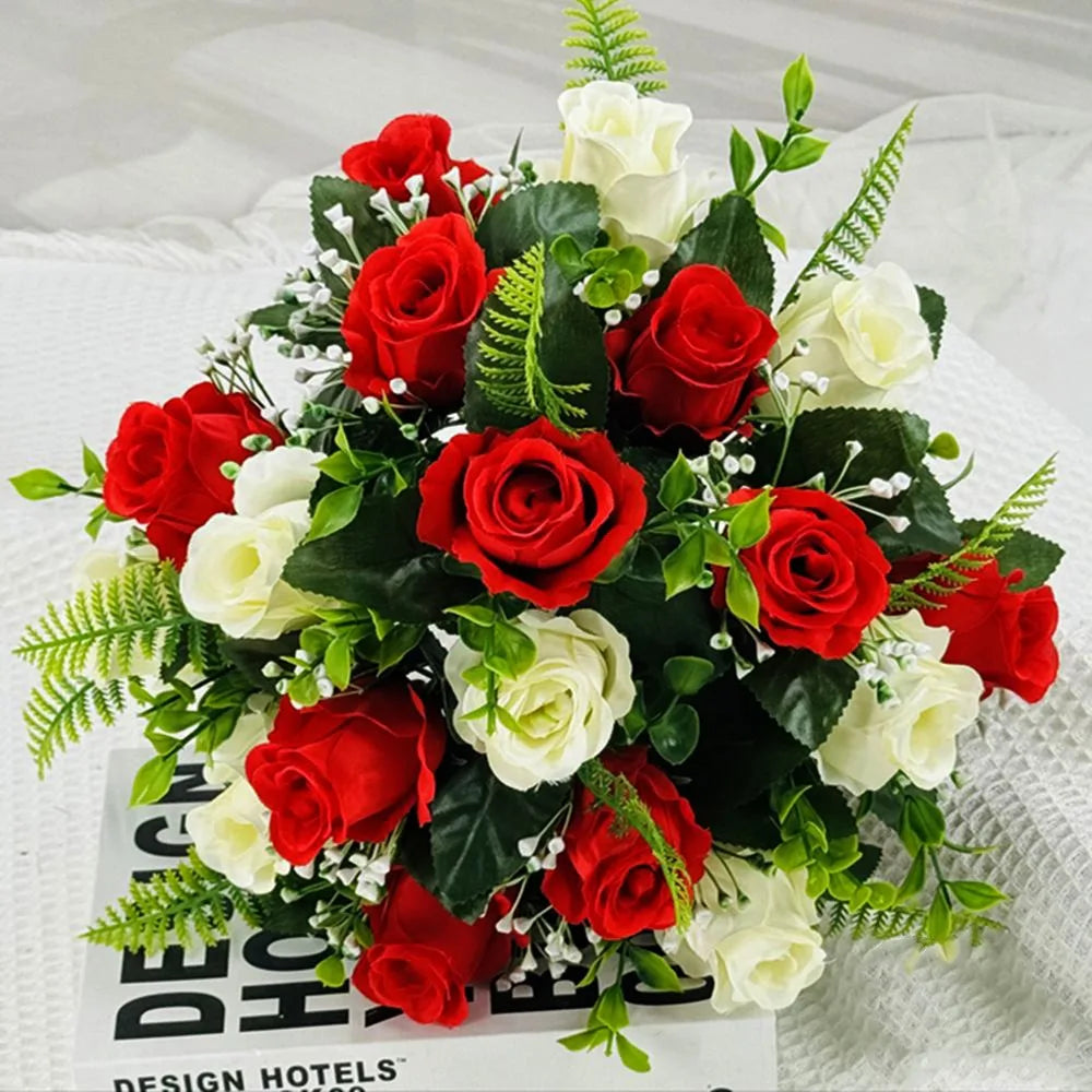 18 Heads Real Happy Lucky Flower 8 Colors Photography Photo Gift Valentine's Day Flowers Mini Natural Simulated Rose
