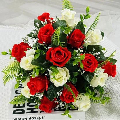 18 Heads Real Happy Lucky Flower 8 Colors Photography Photo Gift Valentine's Day Flowers Mini Natural Simulated Rose
