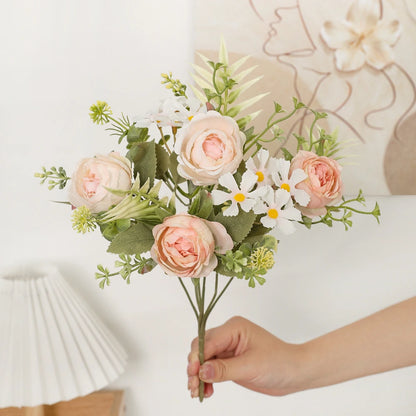 30CM Peony Artificial Flowers Bouquet Silk Fake Flowers for Home Decor Wedding Decoration Party Table Vase Flower Arrangement