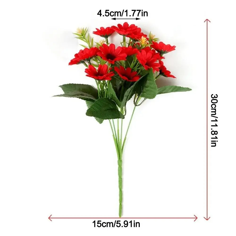 20 Heads Artificial Flowers Silk Floral Arrangement Daisies Bouquets DIY Flower Realistic Chamomile Bouquets Photography Props