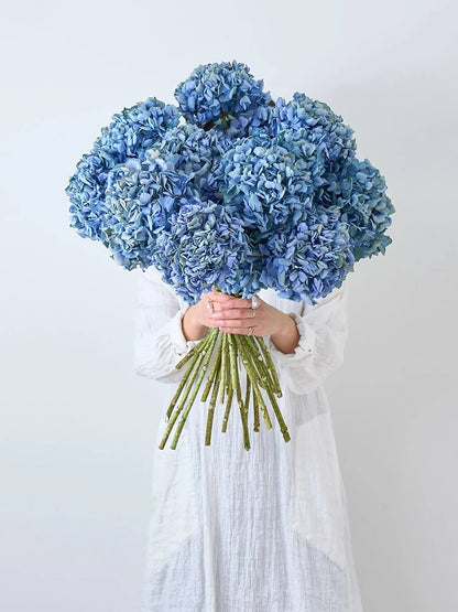 Natural Dried Flower Hydrangea Eternal Flower Bouquet Real Flower Arrangement Living Room Desktop Decoration Minimalist High-...