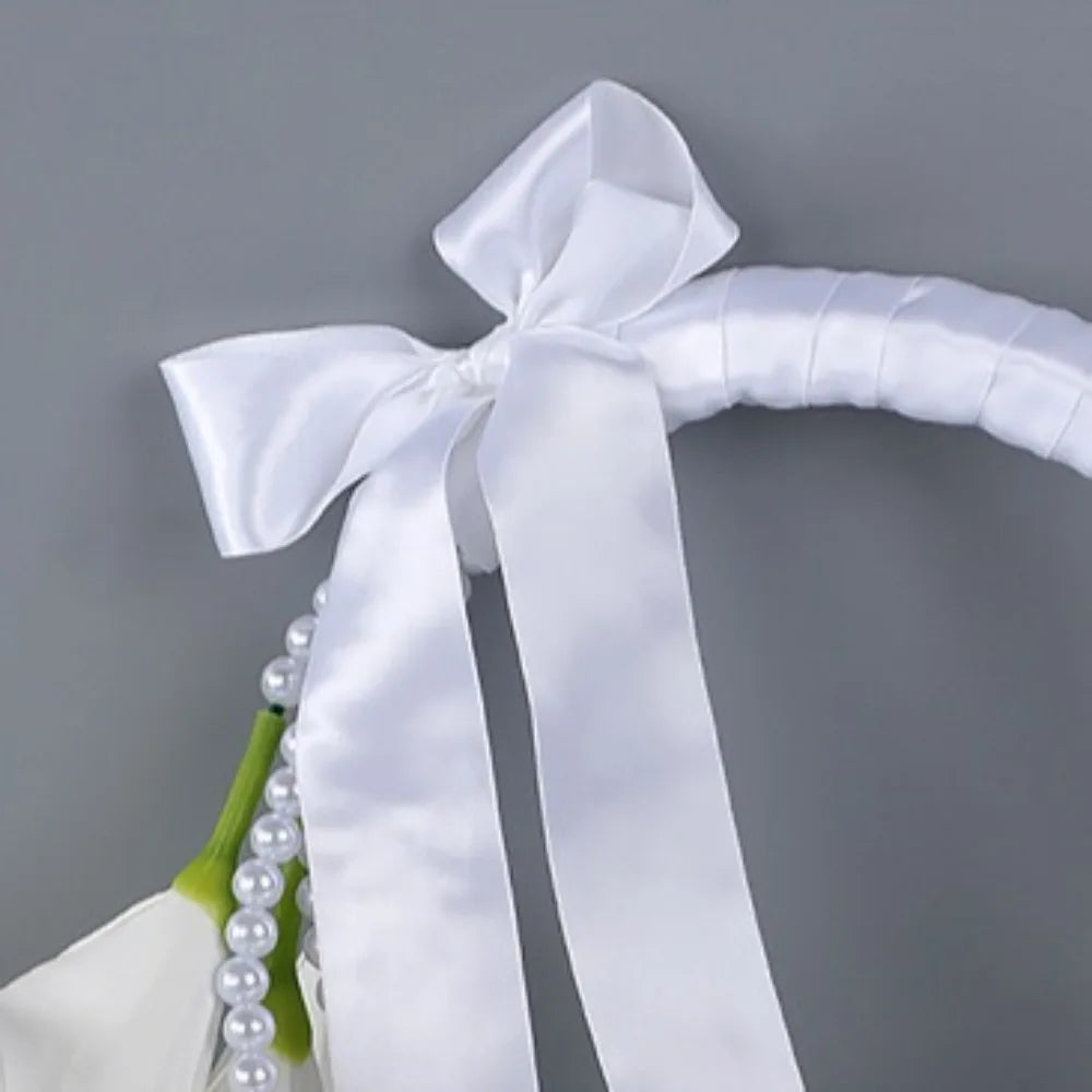 French Pearl Calla Lily Bridal Bouquet искусственные цветы для декора Bridesmaid Bouquets for Wedding Decoration Wedding Props