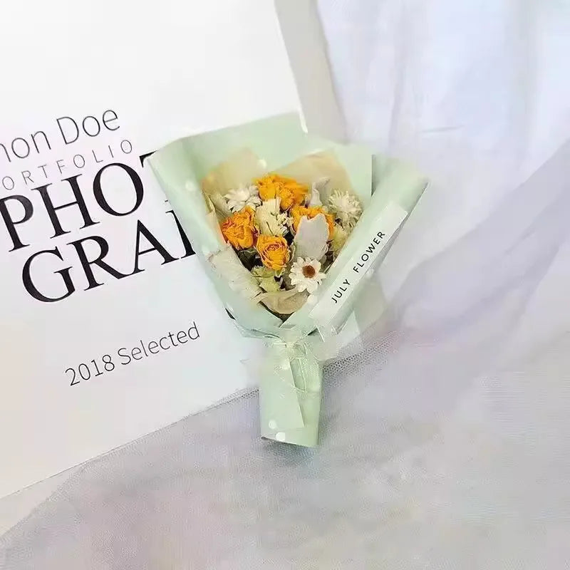Preserved Baby's Breath Dried Flower Bouquet, Ins Popular Gypsophila, Birthday Gift for Best Friend Girlfriend, Home Decoration