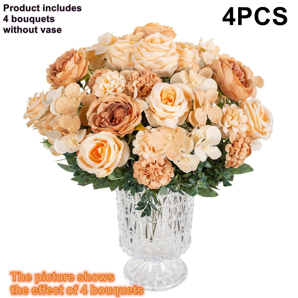 Artificial Flowers Silk Roses Peony Brial Bouquets Hydrangea Carnation Mother's Day Wedding Room Home Decora Graduation Gifts