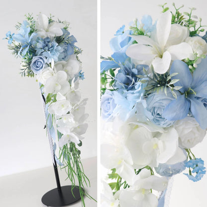 Waterfall Bouquet Romantic Cascading Bouquet Flowers Elegant Photo-Ready for Brides, Wedding Ceremonies, Outdoor Weddings