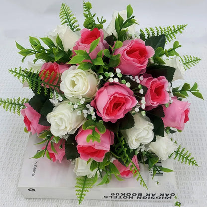 18 Heads Real Happy Lucky Flower 8 Colors Photography Photo Gift Valentine's Day Flowers Mini Natural Simulated Rose