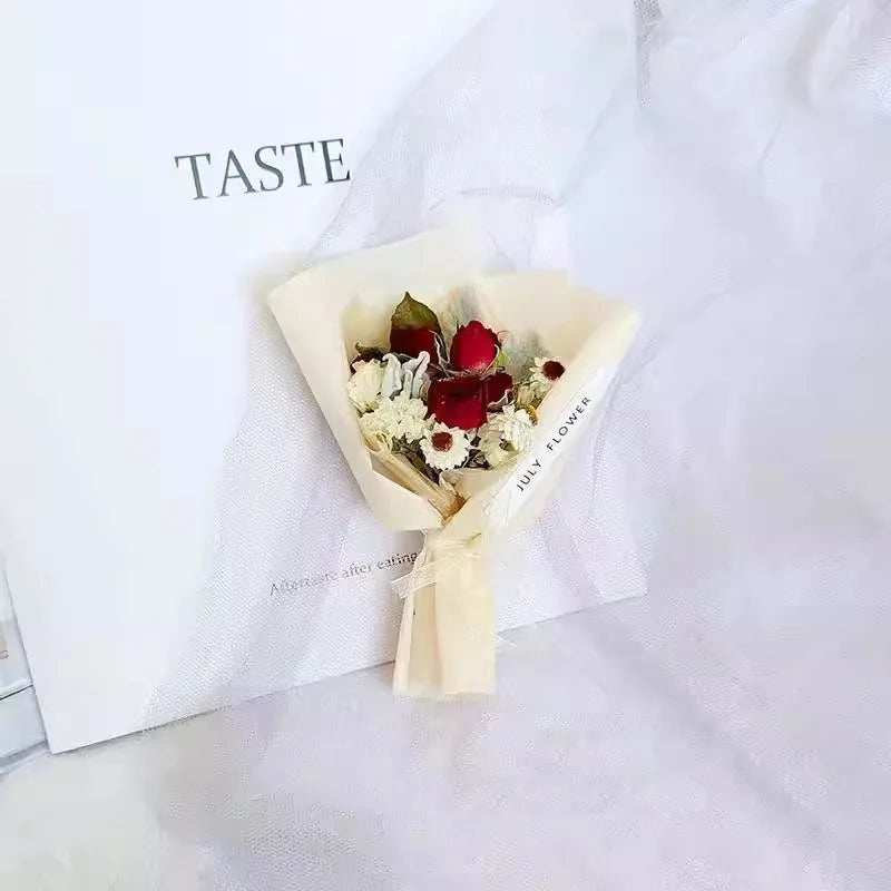 Preserved Baby's Breath Dried Flower Bouquet, Ins Popular Gypsophila, Birthday Gift for Best Friend Girlfriend, Home Decoration