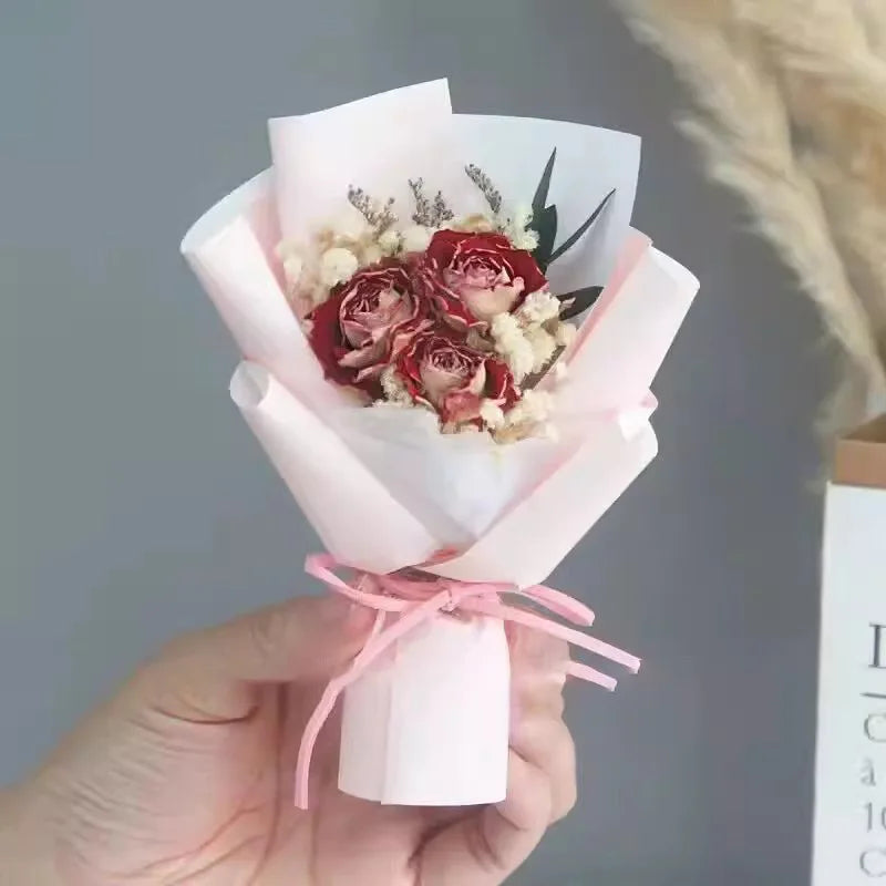 Preserved Baby's Breath Dried Flower Bouquet, Ins Popular Gypsophila, Birthday Gift for Best Friend Girlfriend, Home Decoration