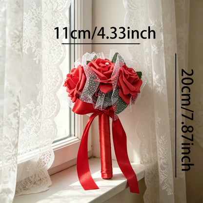 Red and Romantic Wedding Bouquet