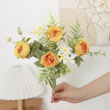 30CM Peony Artificial Flowers Bouquet Silk Fake Flowers for Home Decor Wedding Decoration Party Table Vase Flower Arrangement