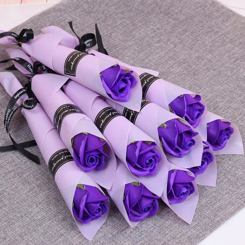 5/10/20 Pcs Red Rose Bouquet Artificial Flower Eternal Rose Valentine's Day Teacher's Day Mother's Day Gift Giving Bunch Flower
