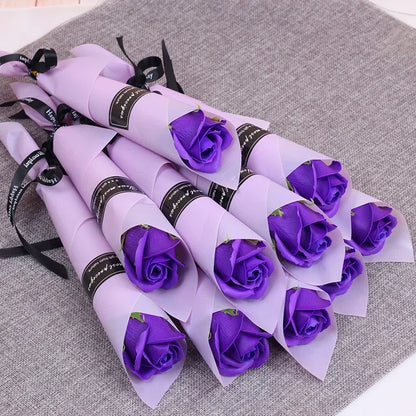 5/10/20 Pcs Red Rose Bouquet Artificial Flower Eternal Rose Valentine's Day Teacher's Day Mother's Day Gift Giving Bunch Flower