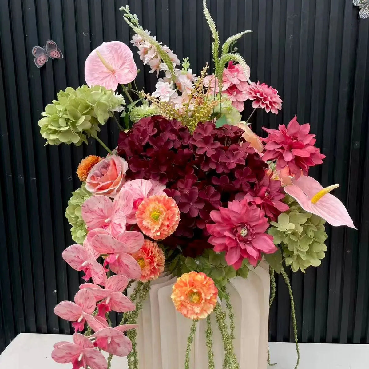 Wedding Props Artificial Flower Ball Luxury Floral Arrangements Table Centerpieces Flower Ball Road Lead Flower Prop Party Decor