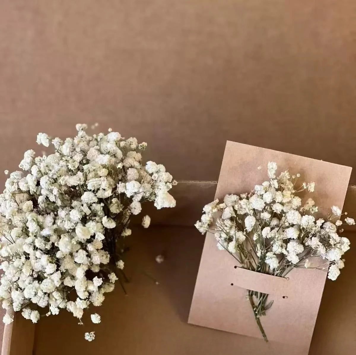 100pcs Mini Dried Baby's Breath Flowers Natural Dry Gypsophila for DIY Aromatherapy Valentine Wedding Party Photo Props Decor