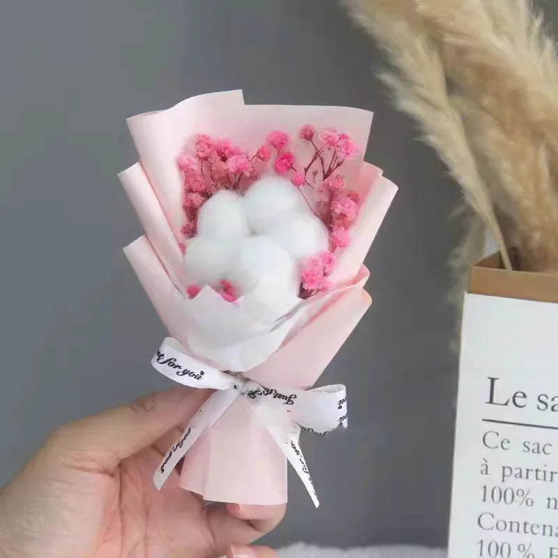 Preserved Baby's Breath Dried Flower Bouquet, Ins Popular Gypsophila, Birthday Gift for Best Friend Girlfriend, Home Decoration