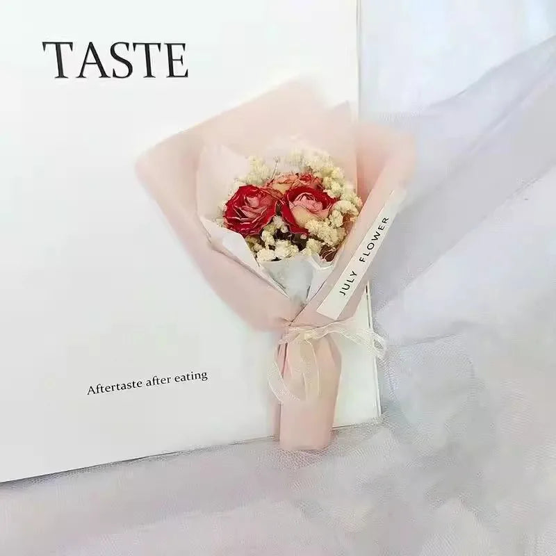 Preserved Baby's Breath Dried Flower Bouquet, Ins Popular Gypsophila, Birthday Gift for Best Friend Girlfriend, Home Decoration
