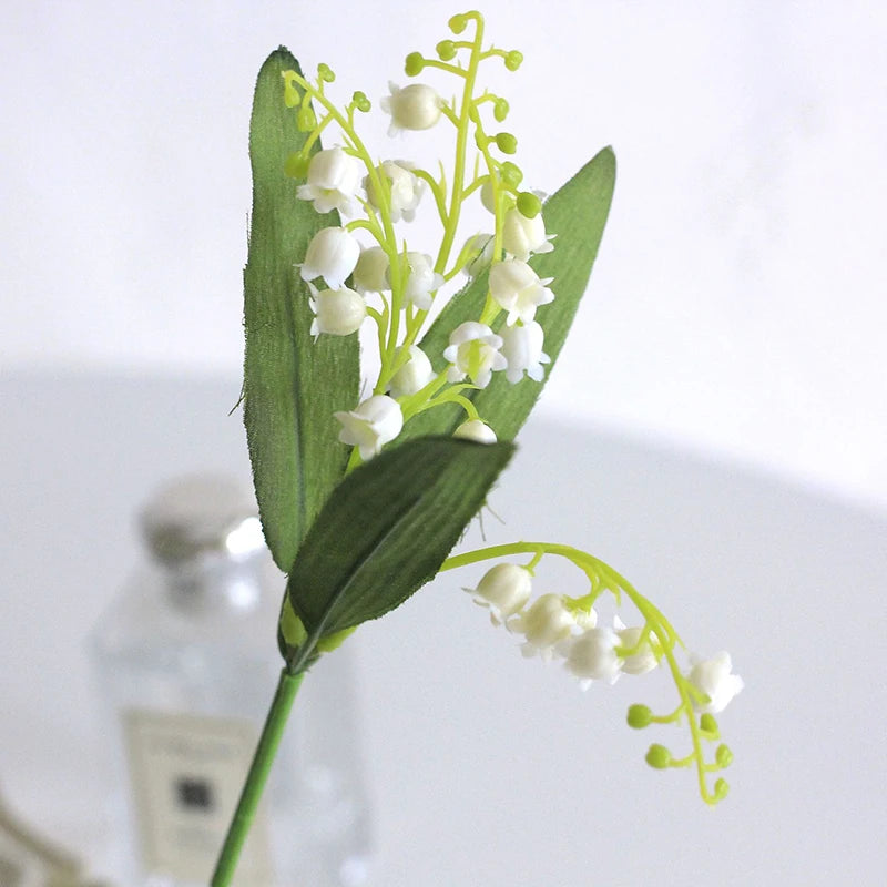 1/2/5bundles Ins Style 6-Pronged Simulation Bell Orchid Home Soft Decoration Artificial Flower Bell Flower Wedding Celebration