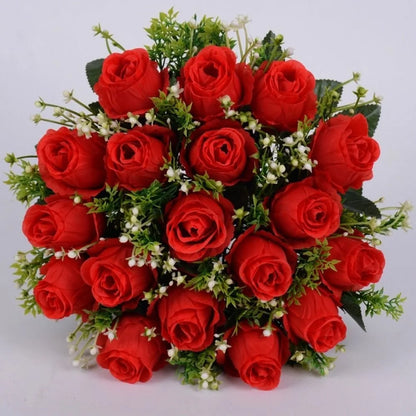 18 Heads Real Happy Lucky Flower 8 Colors Photography Photo Gift Valentine's Day Flowers Mini Natural Simulated Rose