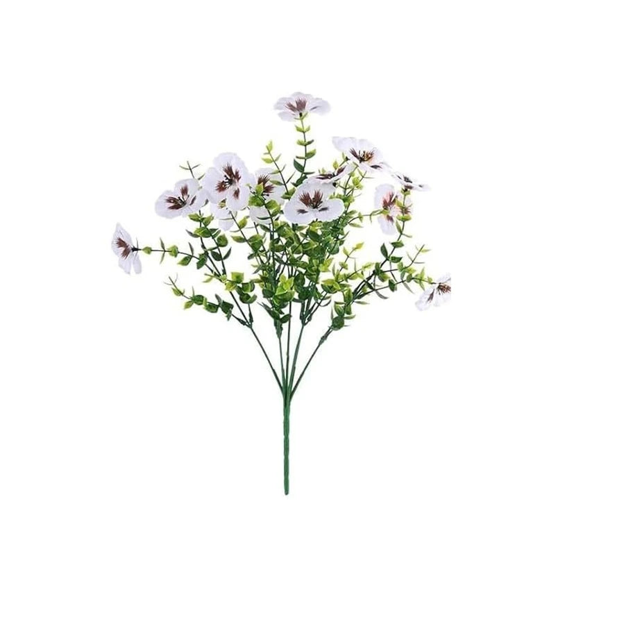 Artificial Silk Pansy Plants Outdoor Yard Event Party Holiday Wedding Bridal Bouquets Home Room Dining Table Vase DIY Decoration