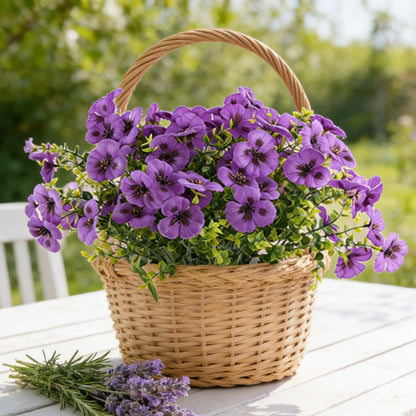 Artificial Silk Pansy Plants Outdoor Yard Event Party Holiday Wedding Bridal Bouquets Home Room Dining Table Vase DIY Decoration