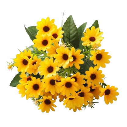 20 Heads Artificial Flowers Silk Floral Arrangement Daisies Bouquets DIY Flower Realistic Chamomile Bouquets Photography Props