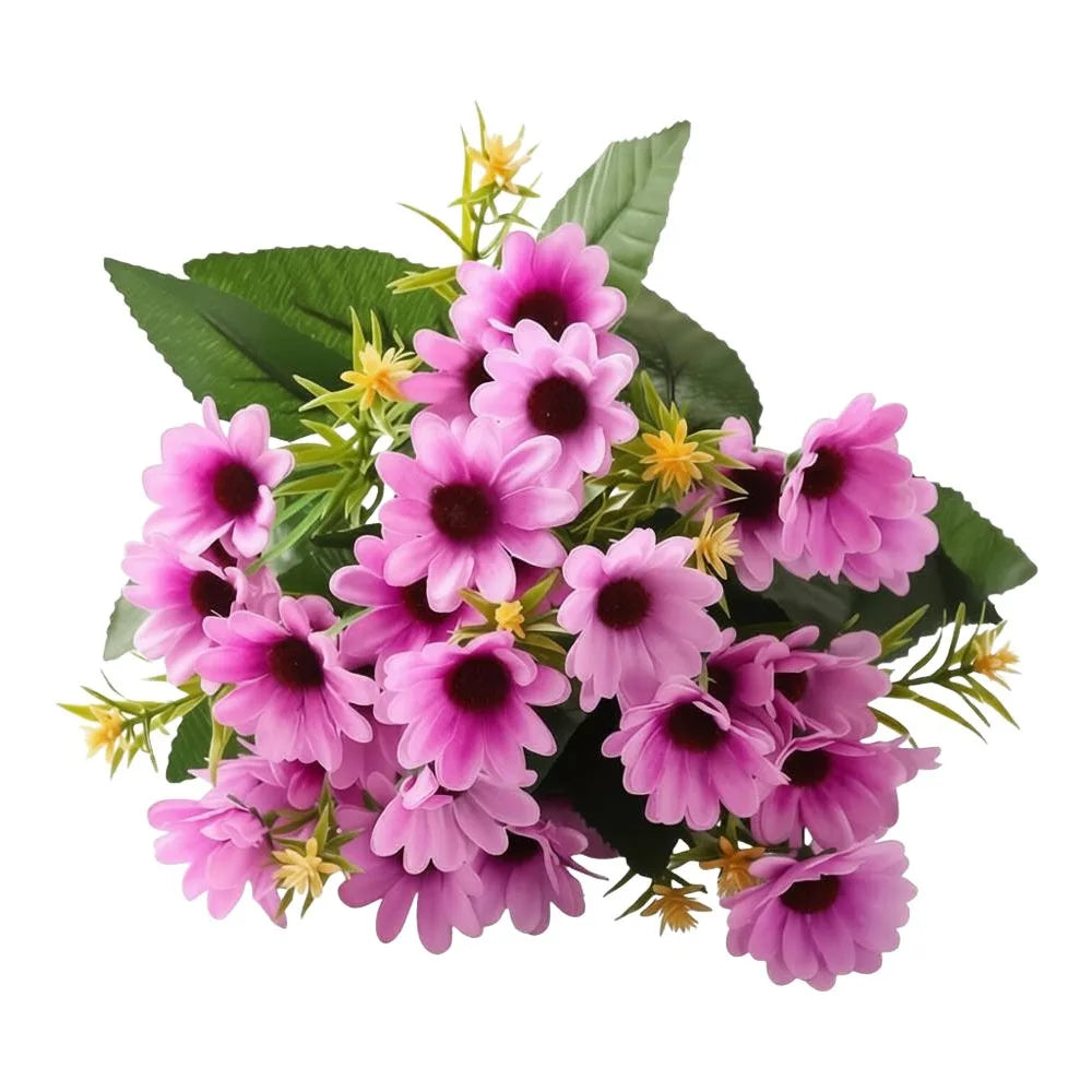 20 Heads Artificial Flowers Silk Floral Arrangement Daisies Bouquets DIY Flower Realistic Chamomile Bouquets Photography Props