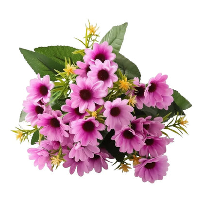 20 Heads Artificial Flowers Silk Floral Arrangement Daisies Bouquets DIY Flower Realistic Chamomile Bouquets Photography Props