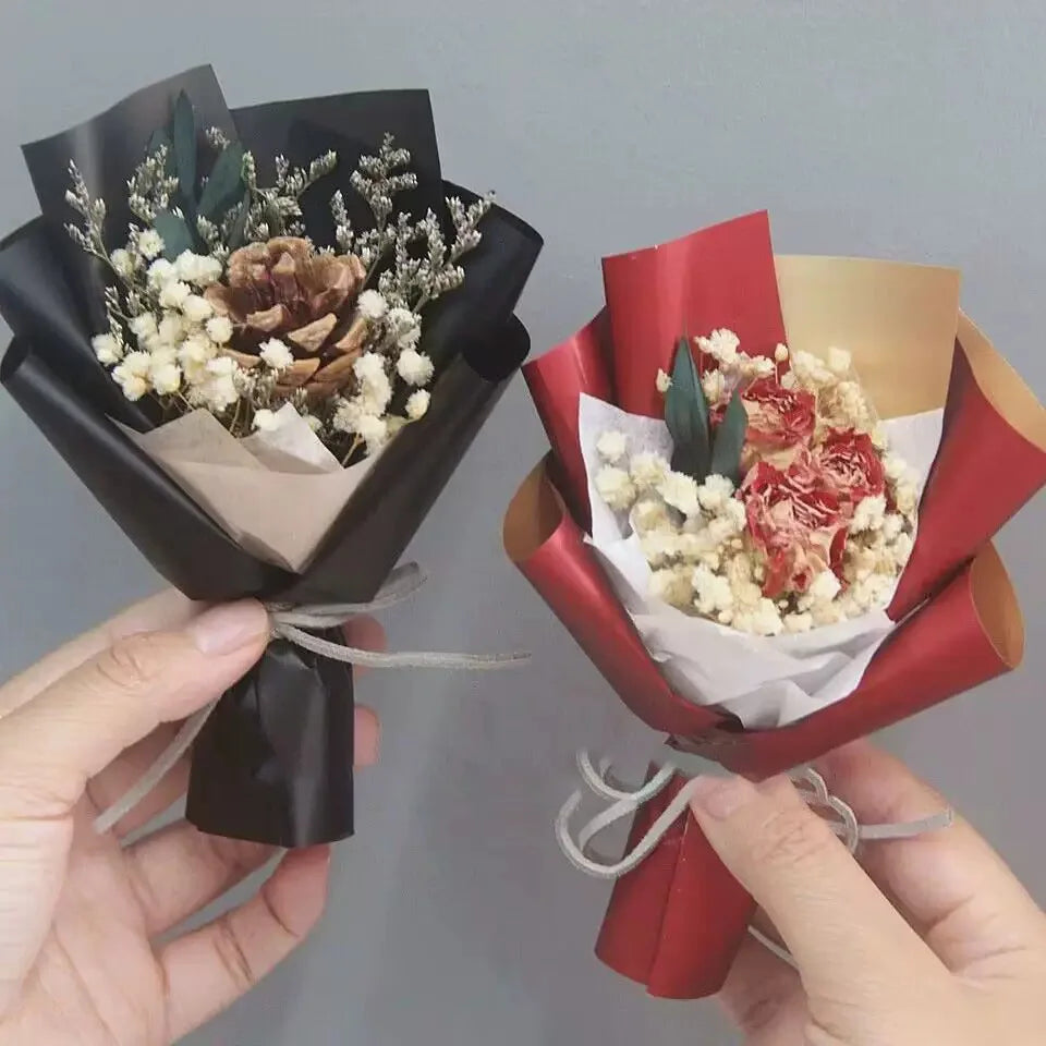 Preserved Baby's Breath Dried Flower Bouquet, Ins Popular Gypsophila, Birthday Gift for Best Friend Girlfriend, Home Decoration