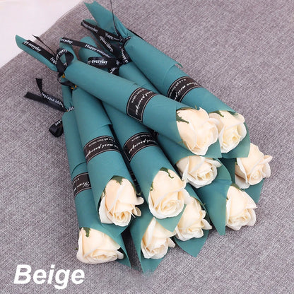 5/10/20 Pcs Red Rose Bouquet Artificial Flower Eternal Rose Valentine's Day Teacher's Day Mother's Day Gift Giving Bunch Flower